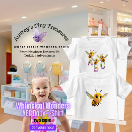 Whimsials Wonders Baby Kortärmad ABC T-Shirt