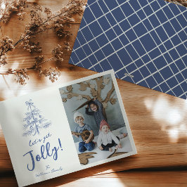 Whimsibel Scribble-julfoto Julkort