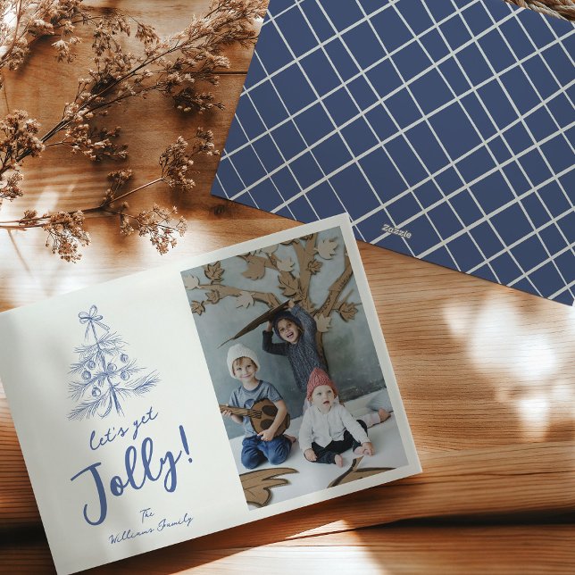 Whimsibel Scribble-julfoto Julkort (Skapare uppladdad)