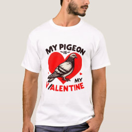 Whimsic Bird Valentine - Min Pigeon, mitt hjärta T Shirt