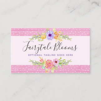 Whimsic Blommigt Ro & Rustic Rosa Wood Girly Visitkort