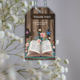 Whimsic Rustic Storybook Baby Shower Presentetikett
