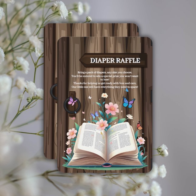 Whimsic Rustic Storybook Baby Shower Tilläggskort (Skapare uppladdad)