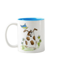 Whimsic Spoted Hund med Bird