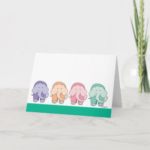 Whimsical 16 Feet Elephant Card Kort