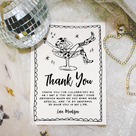 Whimsical A Tini Bit Older Födelsedagsfest Tack Kort