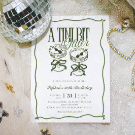 Whimsical A Tini Bit Older Olive Martini Birthday Inbjudningar