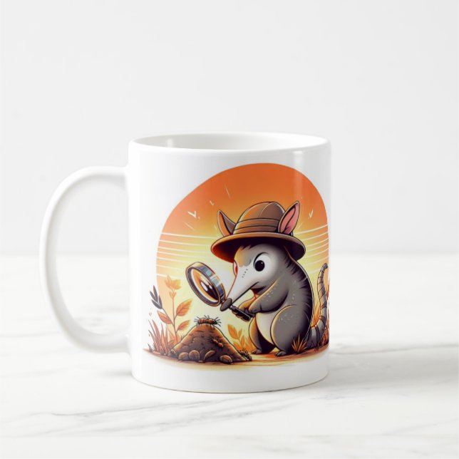 Whimsical Aardvark Mugg för Djur älskare (Vänster)
