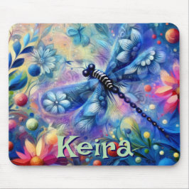 Whimsical Abstract Dragonfly Floral Personalized Musmatta