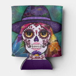 Whimsical Abstract Floral Hippie Sugar Skull