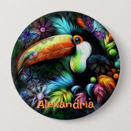 Whimsical Abstract Toucan Bird Personalized Knapp