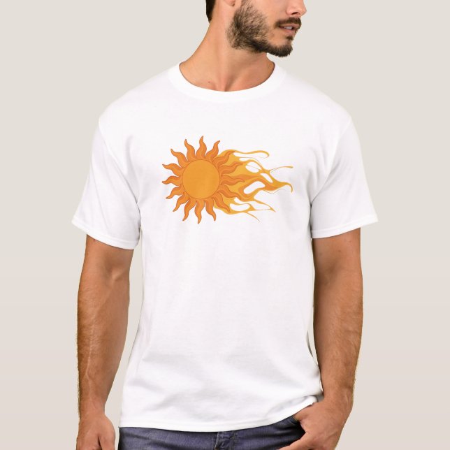 Whimsical ABSTRAKT SOL Konstverksskapande T Shirt (Framsida)