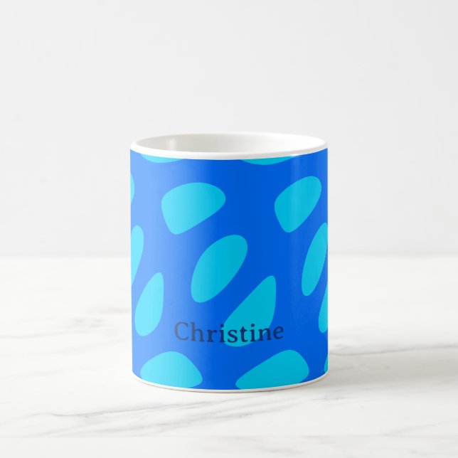 Whimsical Abstrakt Tårformade Mönster Kaffemugg (Center)