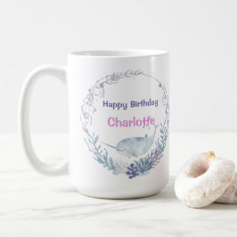 Whimsical akvarell Narval fisk Enhörning av Kaffemugg