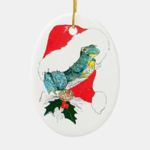 Whimsical Alaska Wildlife jul-oval Ornament