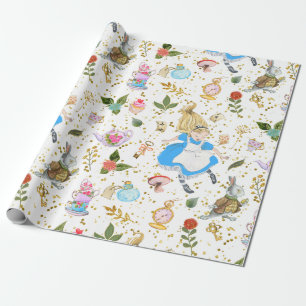 Whimsical Alice Äventyr i Wonderland Glitz Presentpapper