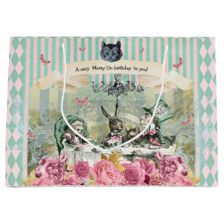 Whimsical Alice Blue stripe blommigt - födelsedag