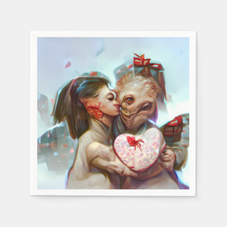 Whimsical Alien Romantik Pappersservett