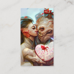 Whimsical Alien Romantik Visitkort