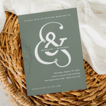 Whimsical Ampersand | Försäljning Grönt Bröllop