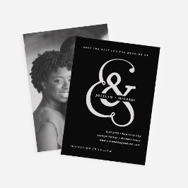 Whimsical Ampersand | Moody svart foto bakåt Spara Datumet