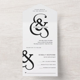 Whimsical Ampersand | Svartvit Bröllop