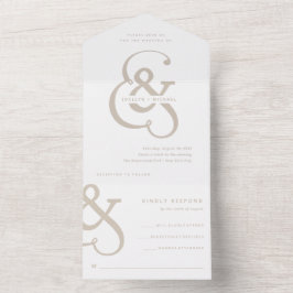 Whimsical Ampersand | Vita och Beige Bröllop