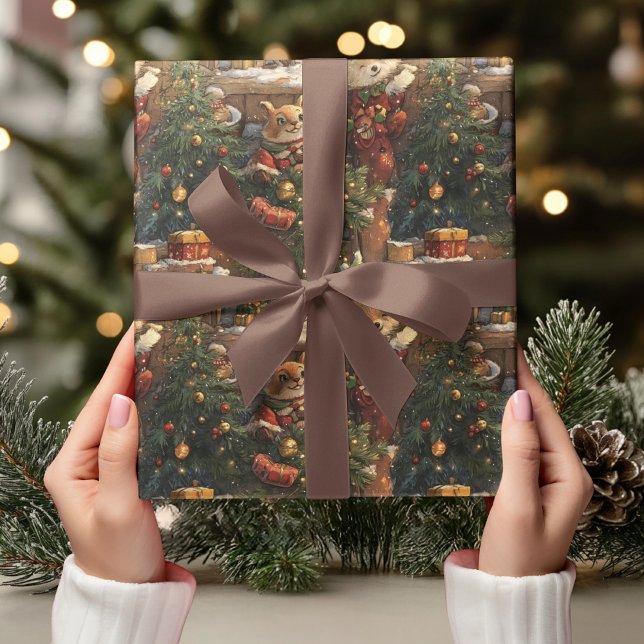“Whimsical Animal Jul Presentpapper (Skapare uppladdad)