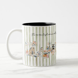 Whimsical Animals Drinking Time Två-Tonad Mugg