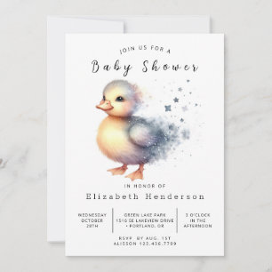 Whimsical Anpassningsbar Anka Baby Shower Inbjudningar