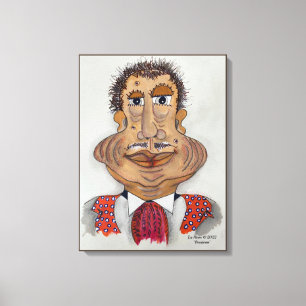 Whimsical Ansikte canvas wall bild firar glädjen