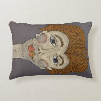 Whimsical Ansikte Pillow Prydnadskudde
