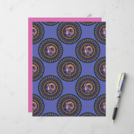 Whimsical Aries Zodiac Sign Polka Dot Mandala