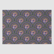 Whimsical Aries Zodiak Mandala Art Deco Kammussla