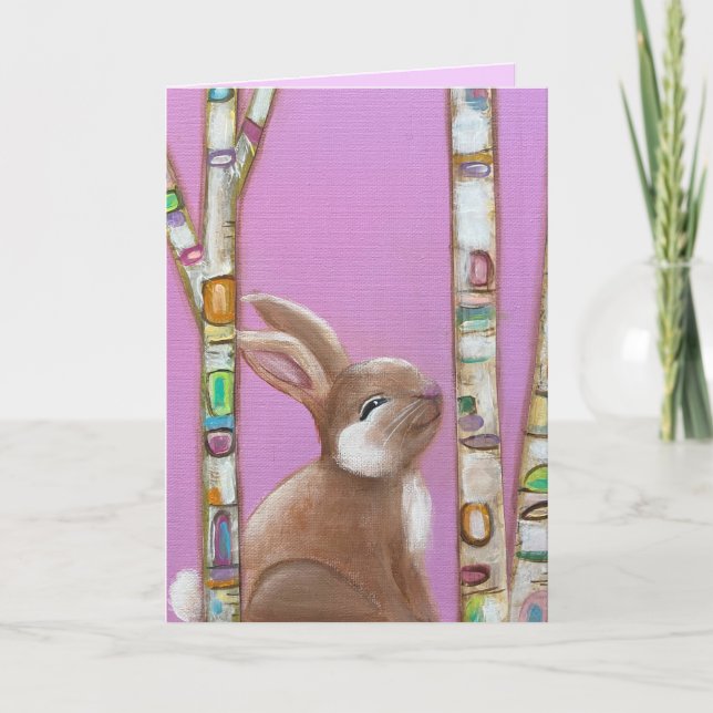Whimsical Art Bunny 2 Card Kort (Framsida)