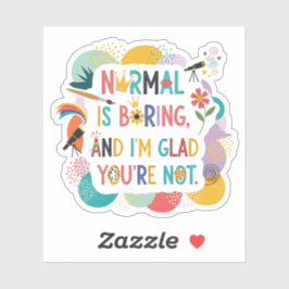 Whimsical Art Teacher Creative Quote Design Klistermärken