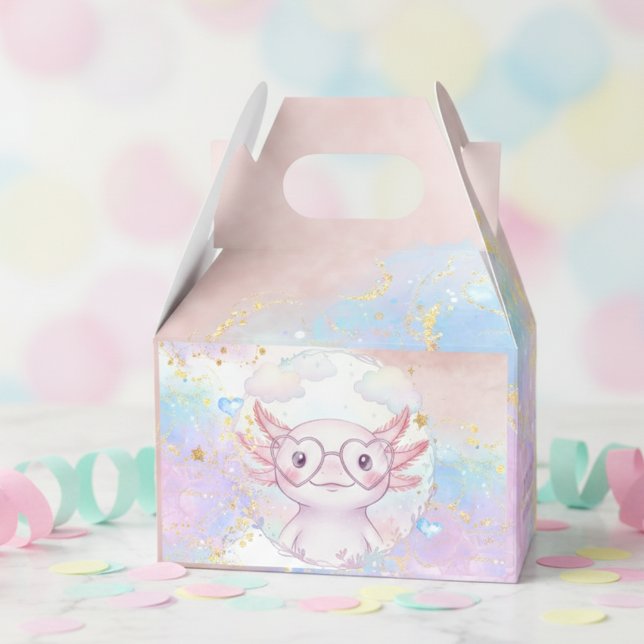 Whimsical axolotl kids birthday presentaskar (Skapare uppladdad)