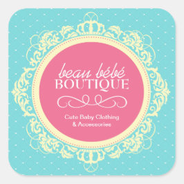 Whimsical Baby Boutique Stickers Fyrkantigt Klistermärke