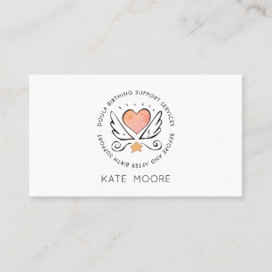 Whimsical Baby Doula Birth Coach Visitkort