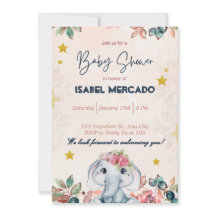 Whimsical Baby Shower Inbjudan – Söt & Anpassnings