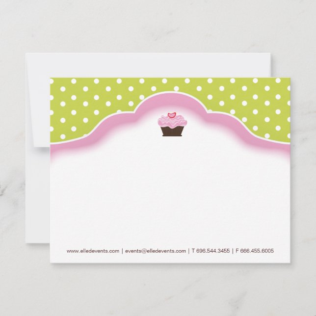 Whimsical Bakery | Cupkakaoskydd Anteckningskort (Framsida)