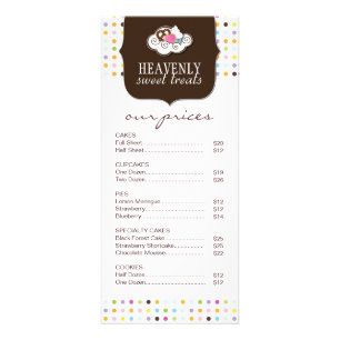 Whimsical Bakery-rackkort Reklamkort