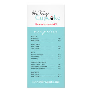 Whimsical Bakery-rackkort Reklamkort