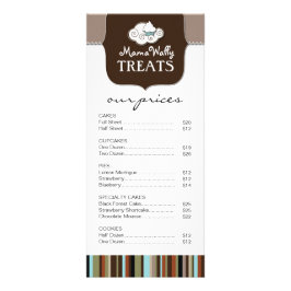 Whimsical Bakery-rackkort Reklamkort