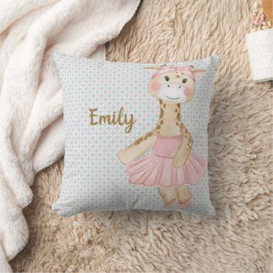 Whimsical Ballerina Giraffe Kudde