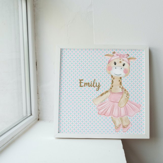 Whimsical Ballerina Giraffe Poster (Skapare uppladdad)