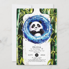 Whimsical Bamboo Panda Birthday Inbjudningar