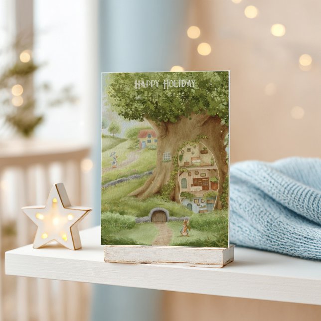 Whimsical Barnbokillustration Välkomstkort Vykort (Skapare uppladdad)