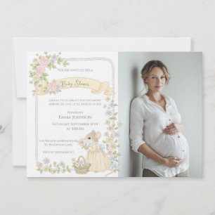 Whimsical Barnkalas Möss Baby Shower Inbjudningar