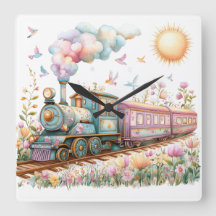 Whimsical barnväggklocka